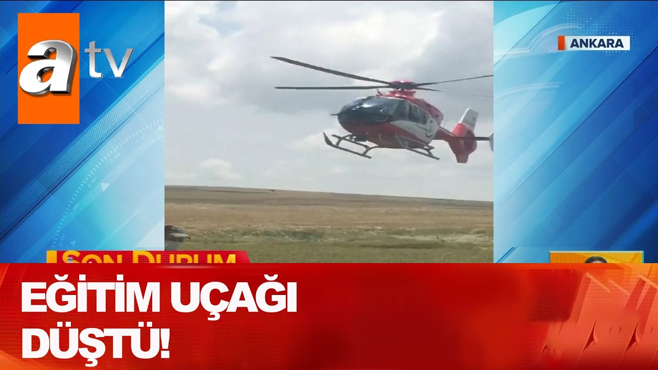 Ankara'da eğitim uçağı düştü! - Atv Haber 22 Haziran 2020