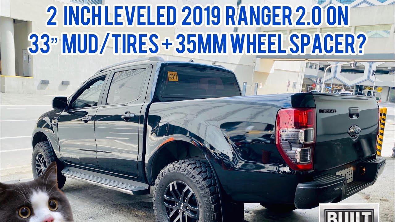 Ford Ranger Wildtrak 2.0 Leveled with 33” Mud Tires and 35mm Wheel Spacer