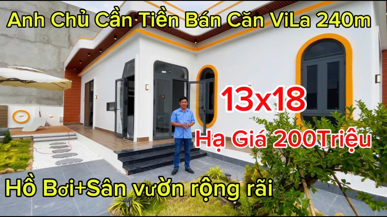 Tập 130 : Villa Nghỉ Dưỡng Có Hồ Bơi – Sân Vườn Rộng 240m² Chỉ Cách Bình Chánh Vài Phút