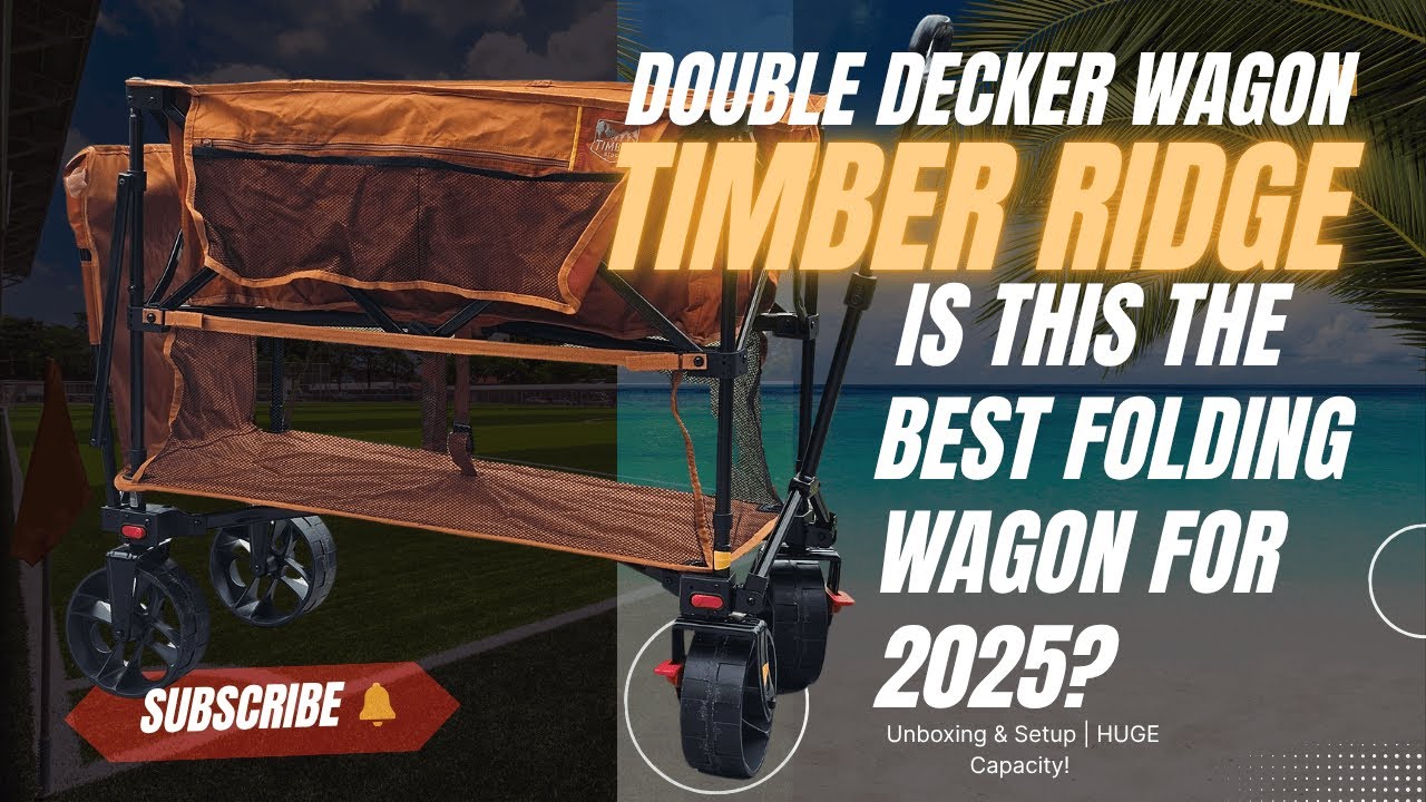 TIMBER RIDGE 400L Double Decker Wagon Unboxing | Ultimate Folding Wagon for Families & Sports