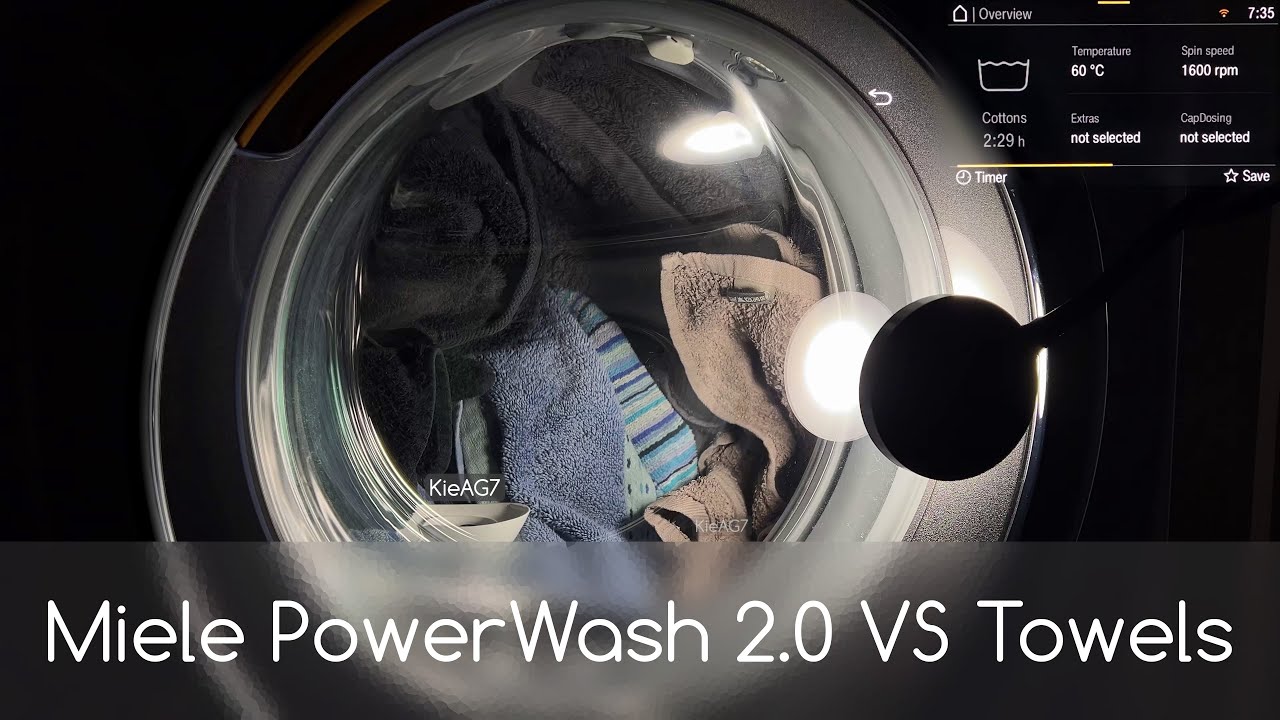 Miele W1 WER865 | Towels vs PowerWash 2.0 | Cotton 60°C