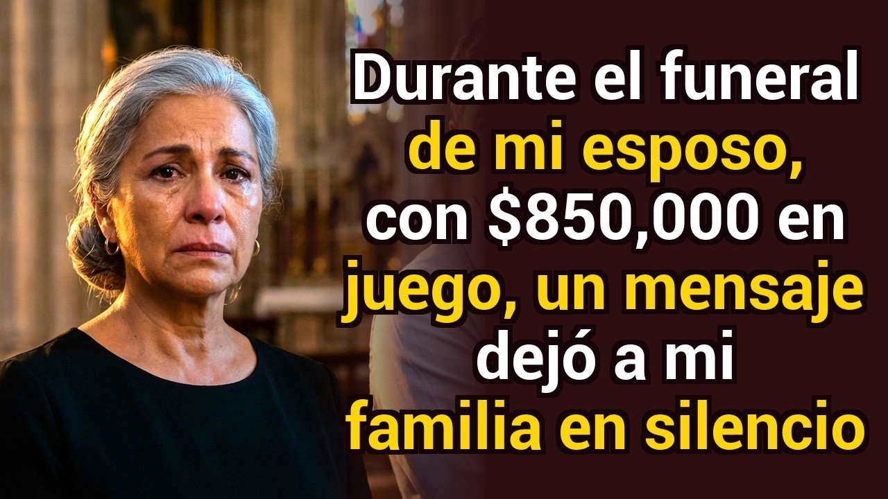 Durante el funeral de mi esposo, con $850,000 en juego, un mensaje dejó a mi familia en silencio