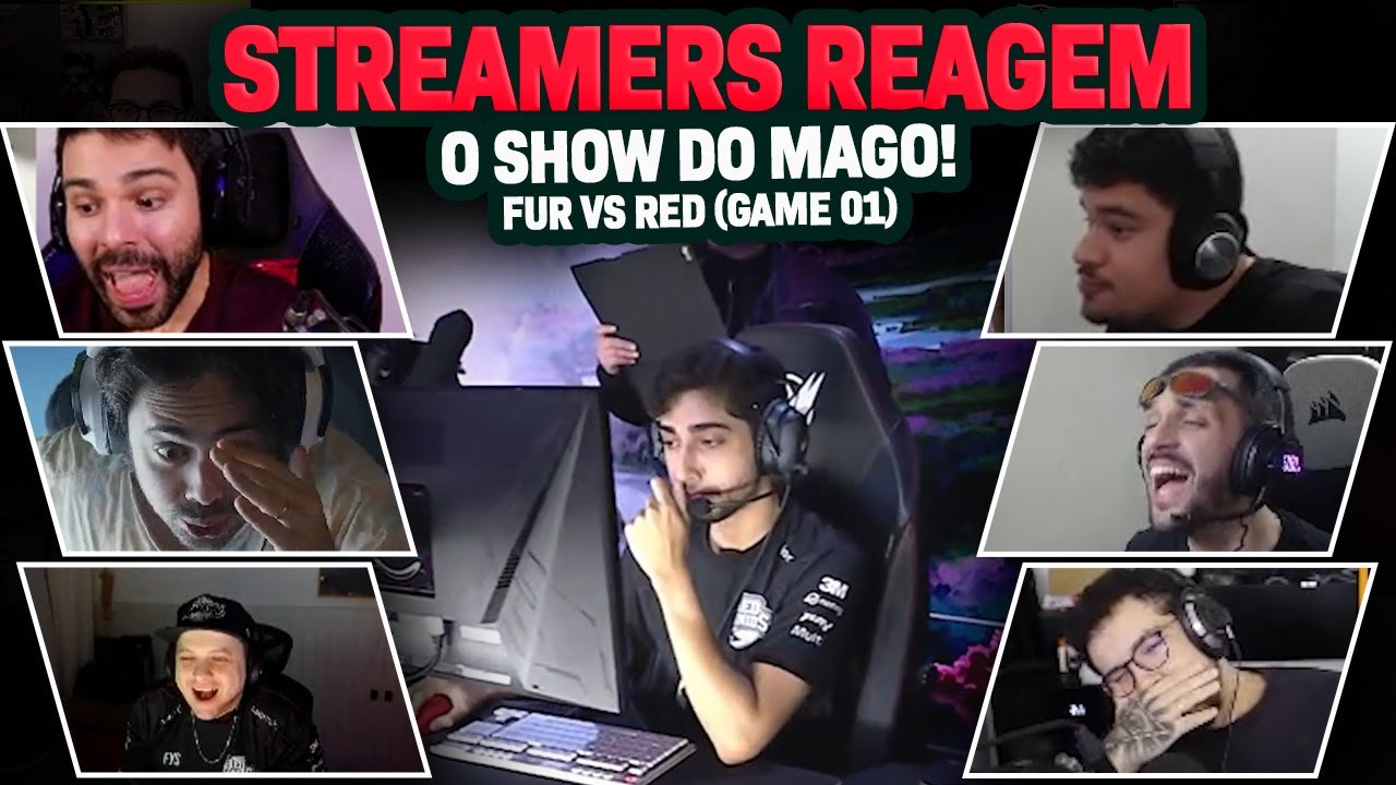 STREAMERS REAGEM: JEAN MAGO ACORDOU E DEU SHOW NA LTA SUL | GAME 01 | FUR vs RED