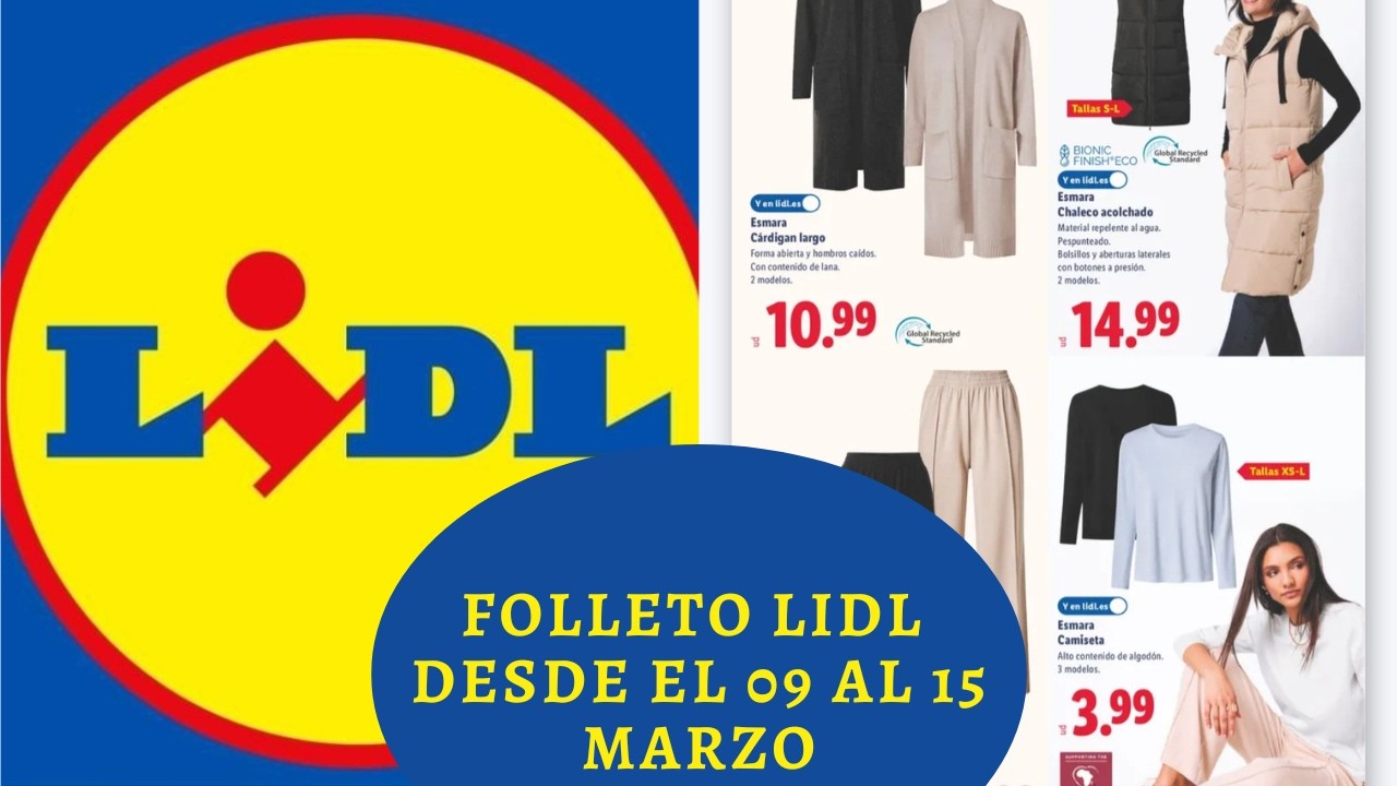 FOLLETO LIDL /CATALOGO LIDL LUNES 09 AL DOMINGO 15 MARZO #lidl