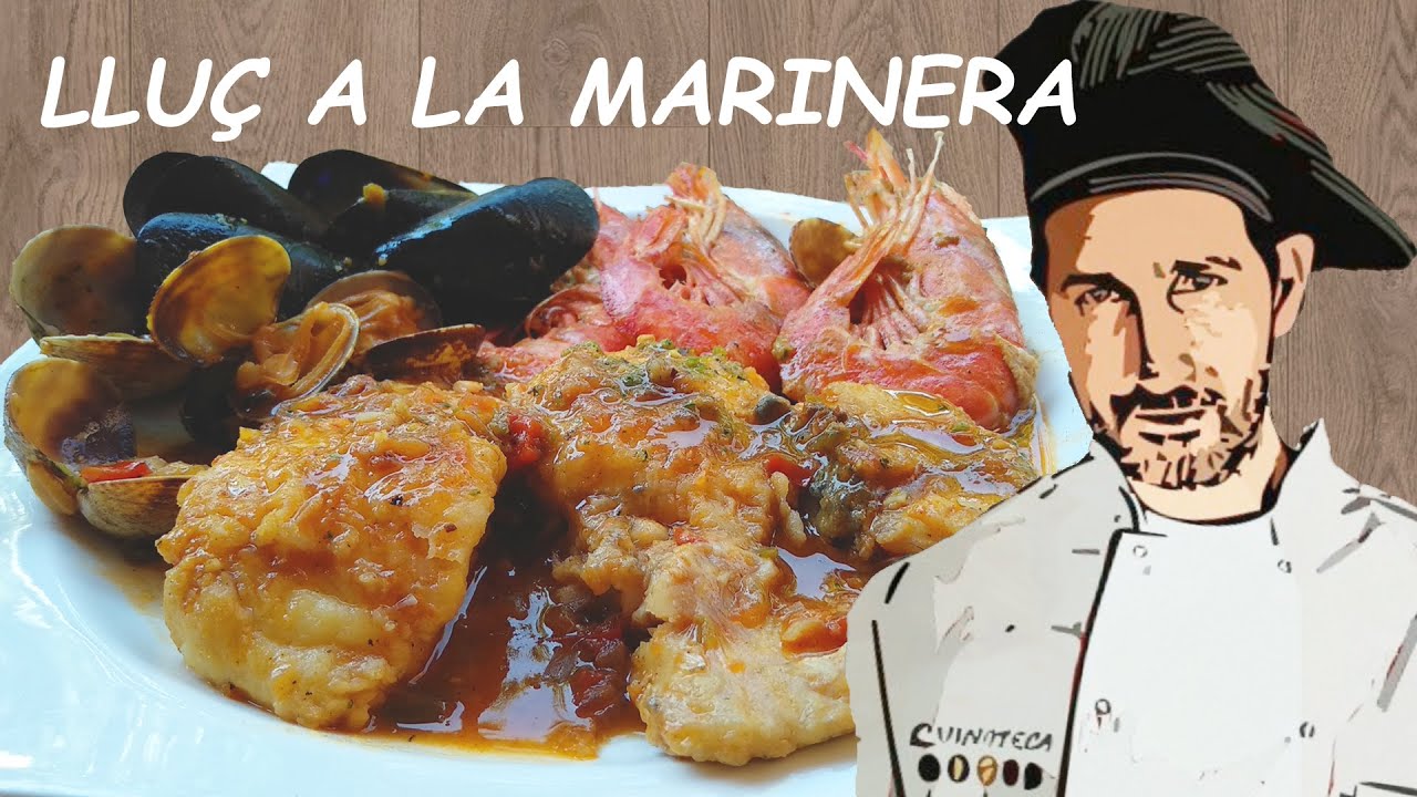 LLUÇ a la MARINERA  amb gambes i cloïsses  | Recepta de cuina