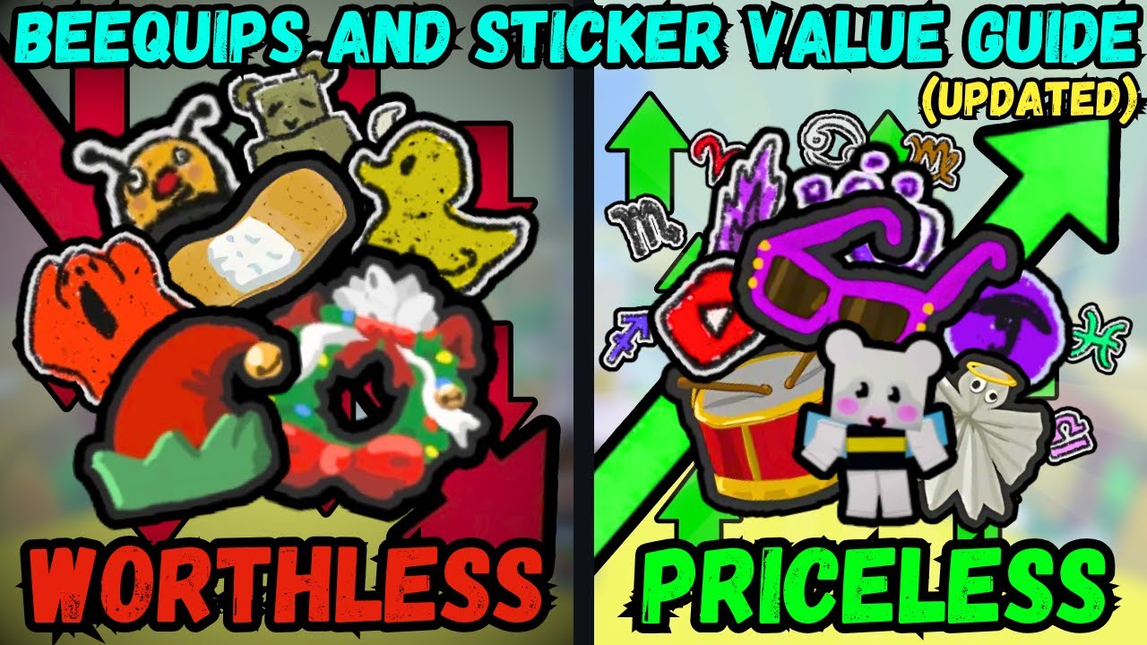 *Updated* Sticker And Beequip Trading Value Guide! | Bee Swarm Simulator