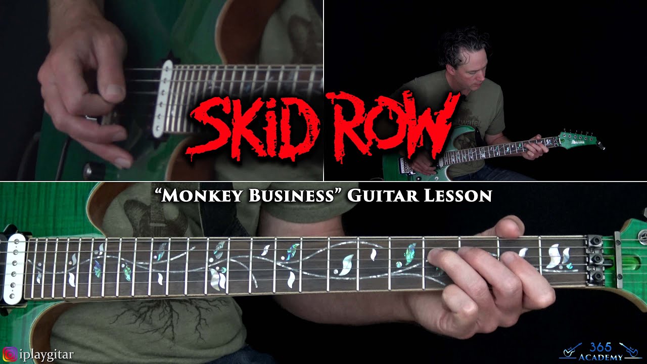 Skid Row — урок игры на гитаре Monkey Business