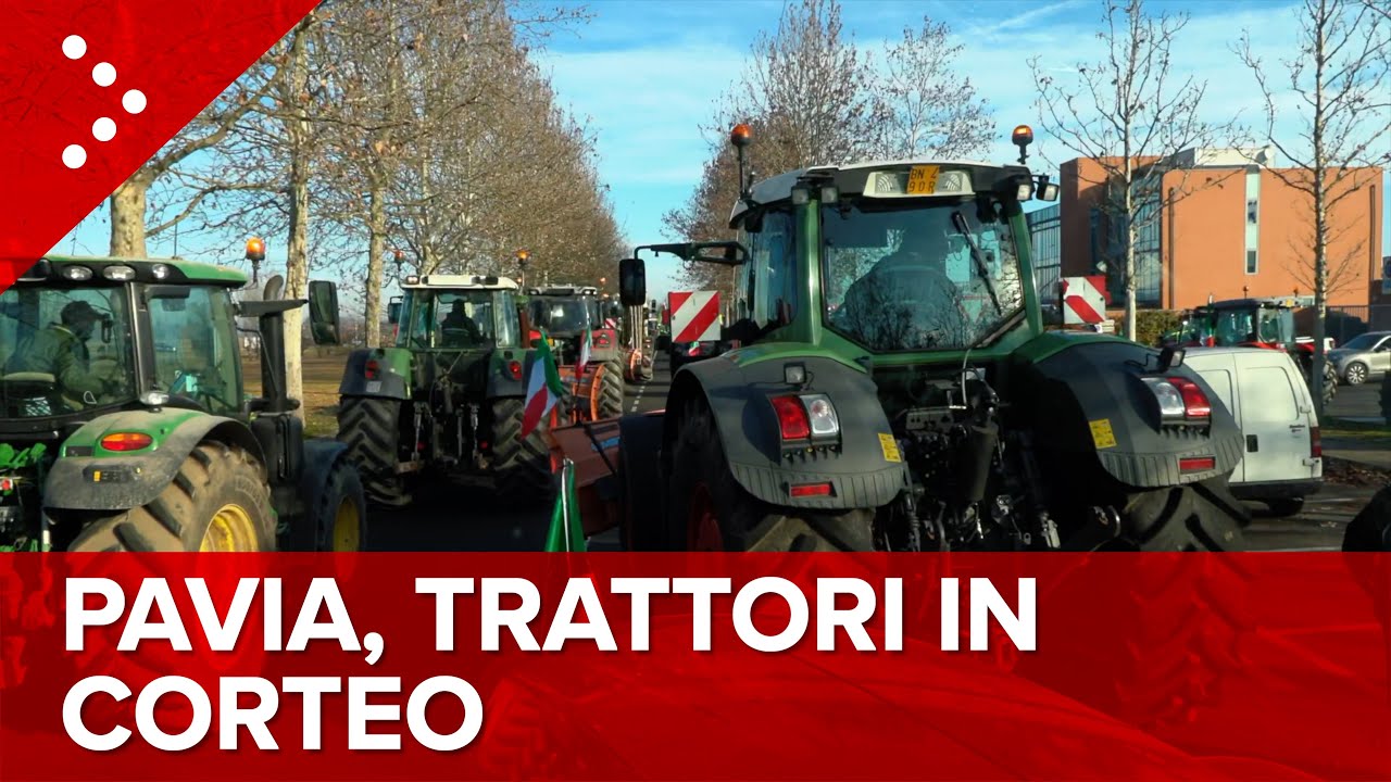 LIVE Pavia, trattori in corteo: diretta video