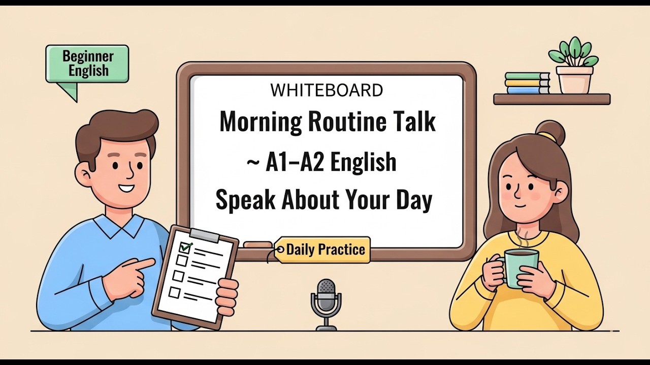 Morning Routine Talk ☀️ | A1–A2 English | Speak About Your Day Naturally