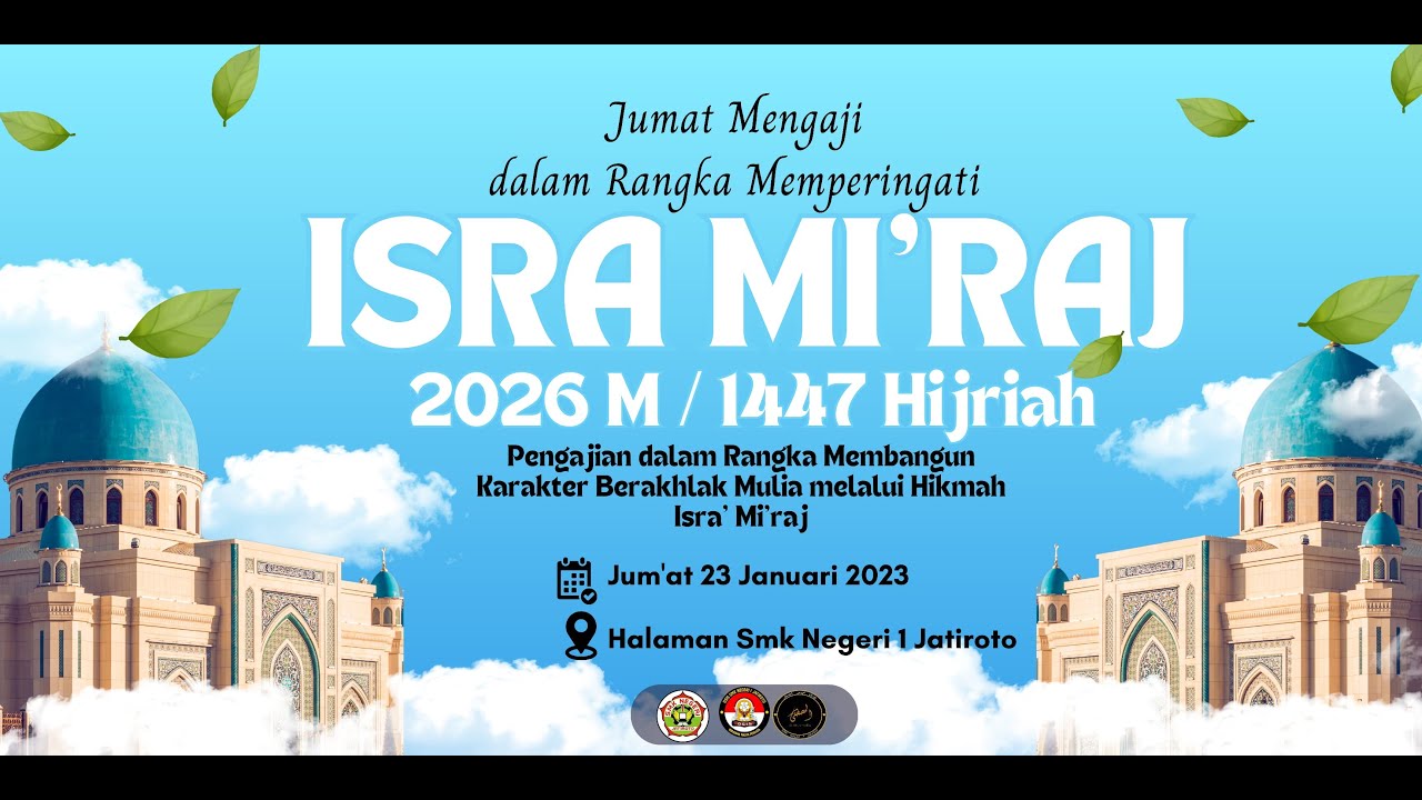 LIVE STREAMING JUM'AT MENGAJI DALAM RANGKA MEMPERINGATI ISRA MI'RAJ  BERSAMA USTADZ KHOIRONI