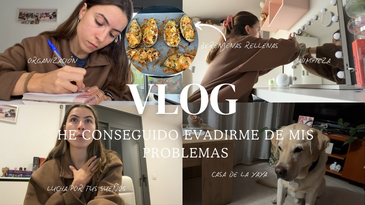 VLOG | He conseguido evadirme de mis problemas (charlita), limpieza habitación y berenjenas rellenas