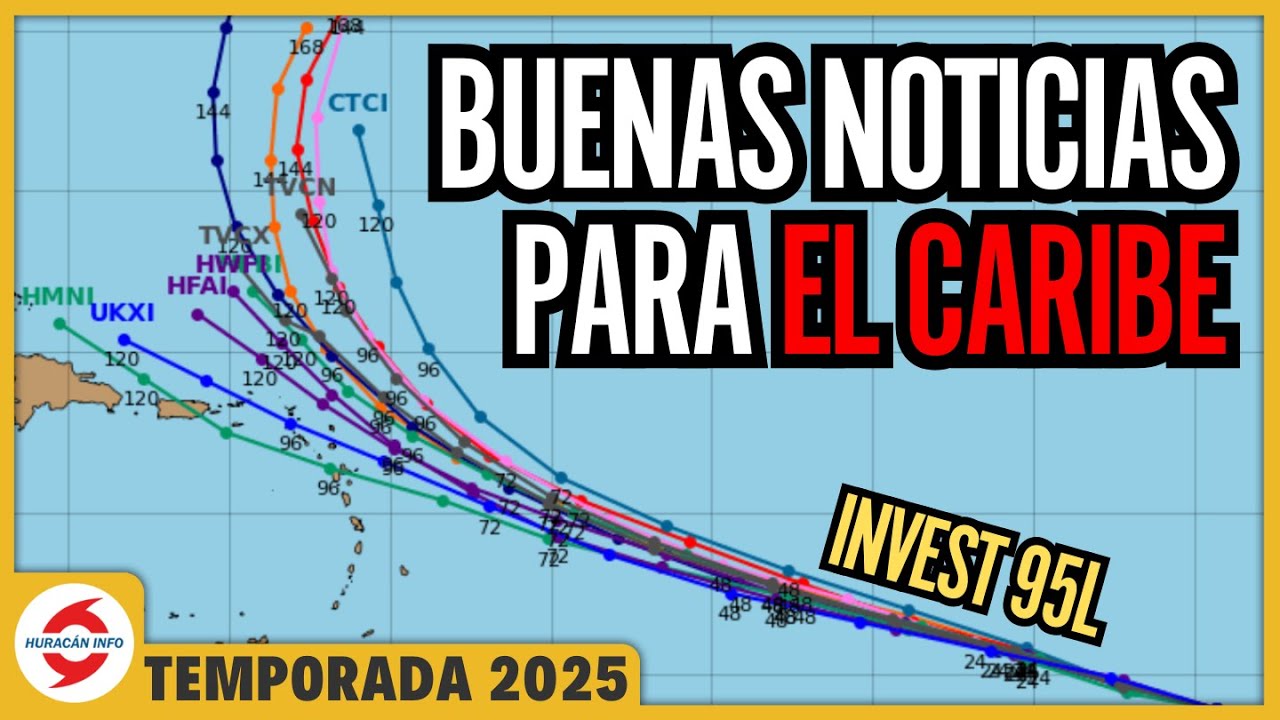 Invest 95L ser&aacute; la tormenta tropica o hurac&aacute;n Jerry. Proyecciones lo mantienen fuera del Caribe.