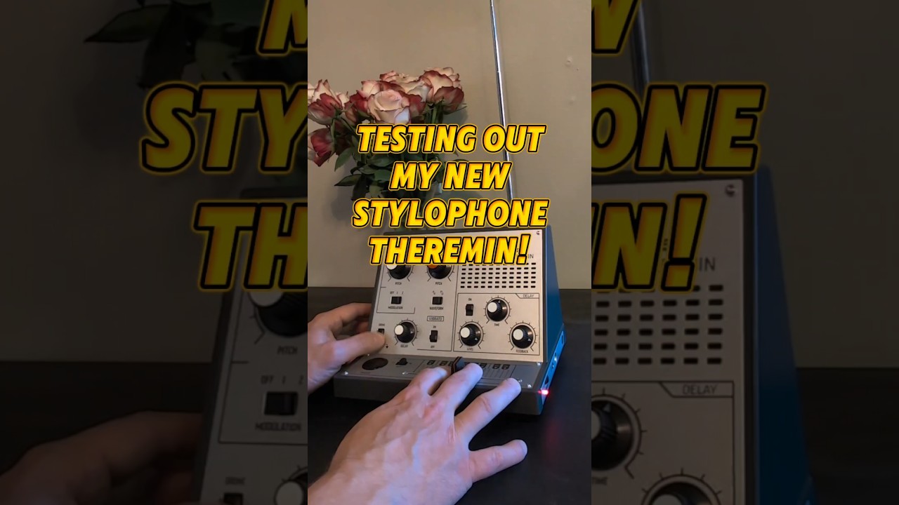 Trying out the new Stylophone Theremin using the slider to control the tone.  Crazy new instrument!