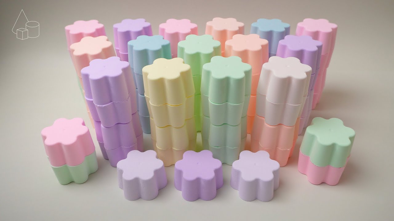 ASMR | baking soda colorful crunchy 🌈 - Relax