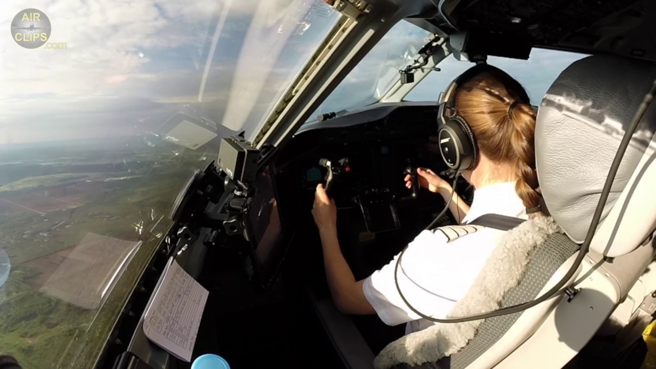 Captain Marina's BEAUTIFUL Air Baltic Dash 8 Q400 Takeoff from Riga!!! [AirClips]