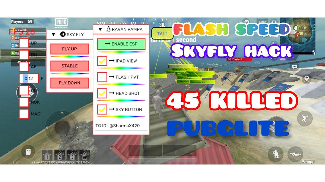 Pubg lite flash speed skyfly 0.27.0 unlimited ammo confige file