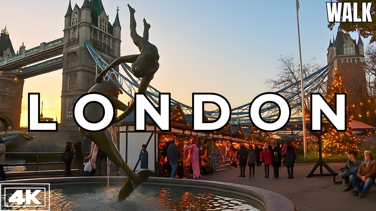 One Of The Best Christmas Market in London 🎄 | Evening Walk | 4K POV