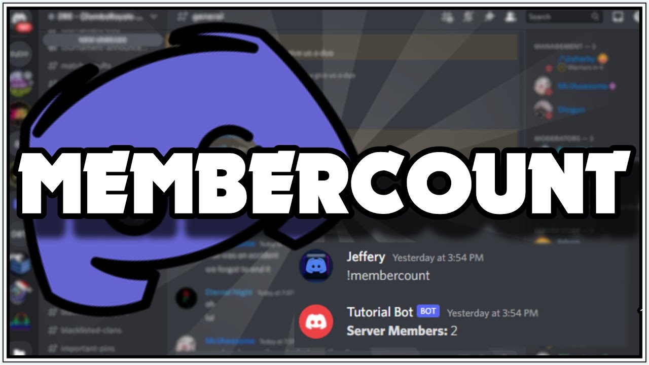 Как написать команду MEMBERCOUNT! &mdash; Работает в Discord.js 2022