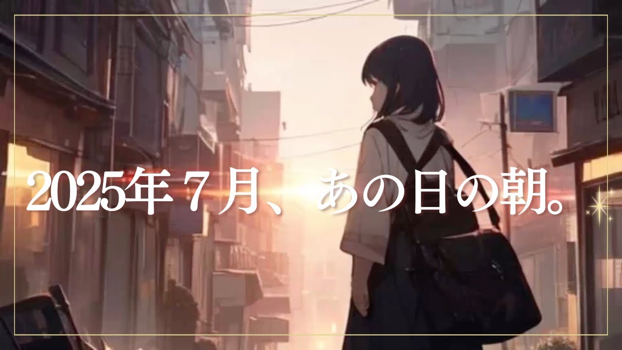 2025年７月、あの日の朝。【Suno AI楽曲】