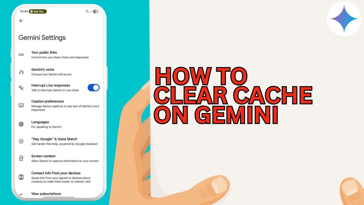 Как очистить кэш на Gemini