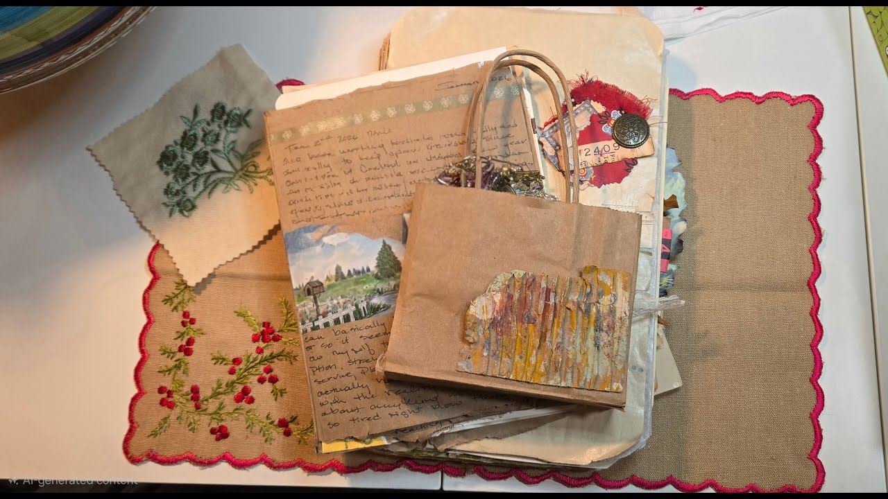 Junk Fest January part 2. I continue building an awesome junky junk journal out of junk!