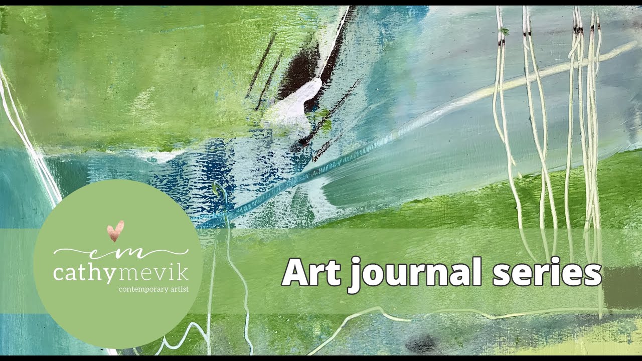 Intuituve abstract art journal painting (easy to follow)