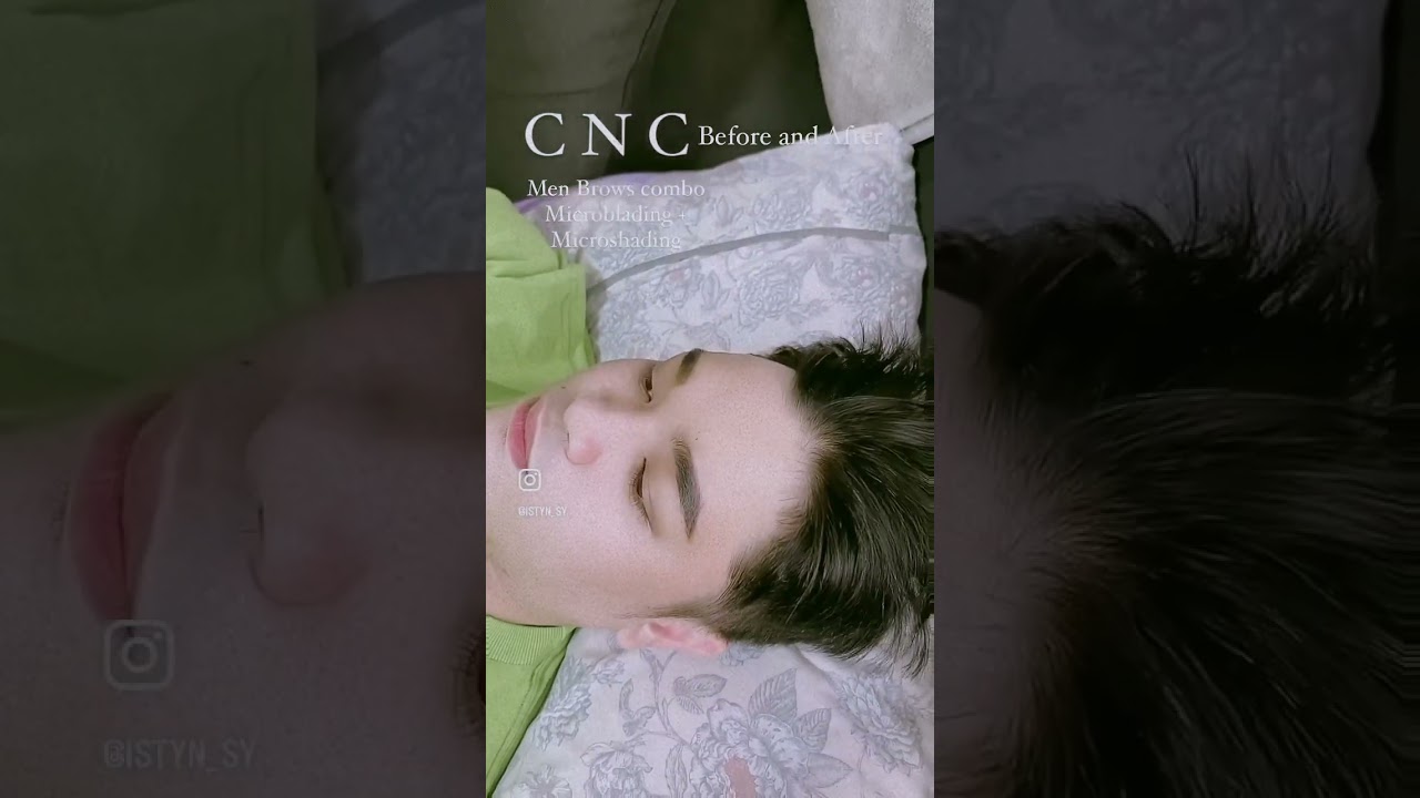 "Natural look" Men Brows microblading and Microshading