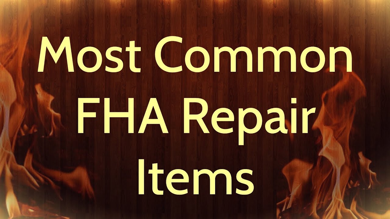 FHA Appraisal Repair Items - Rowe Appraisal Group - 847.863.5776