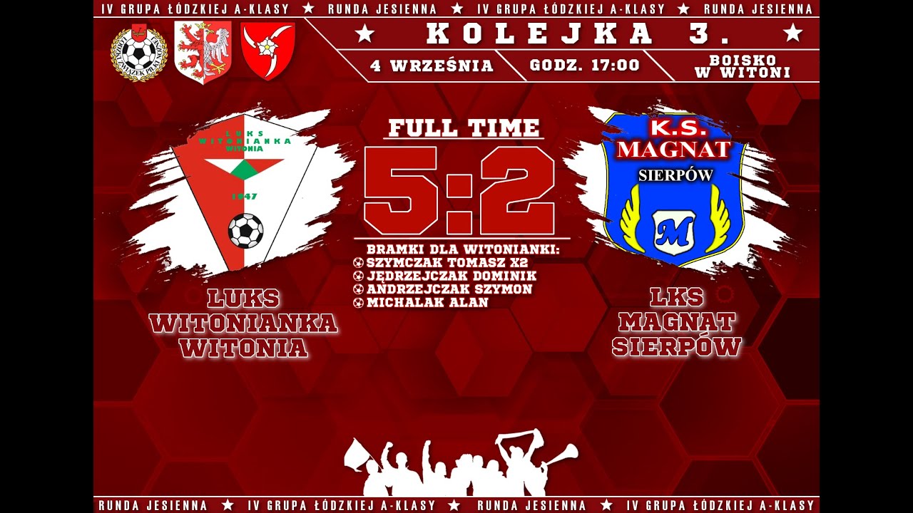 04.09.2021 | LUKS Witonianka Witonia 5:2 LKS Magnat Sierpów | Skrót meczu