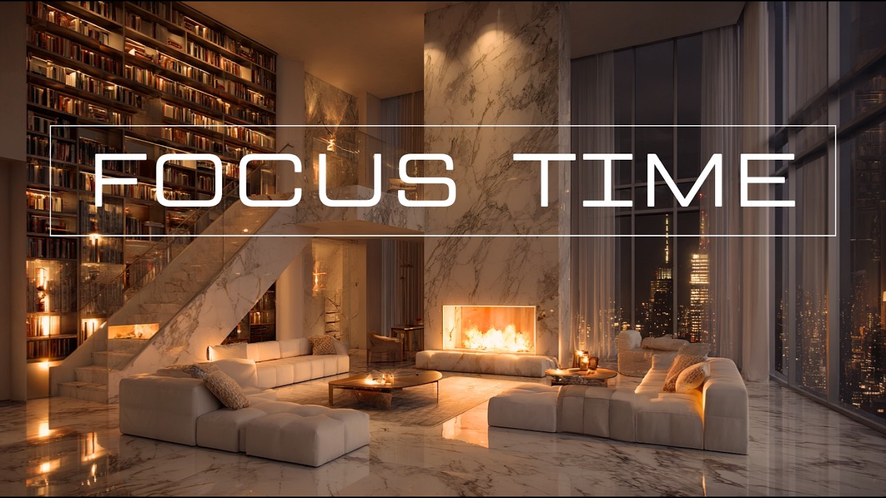 2 Hour Cozy Fireplace Lounge Music – Chill Ambient Sounds for Study, Sleep & Productivity