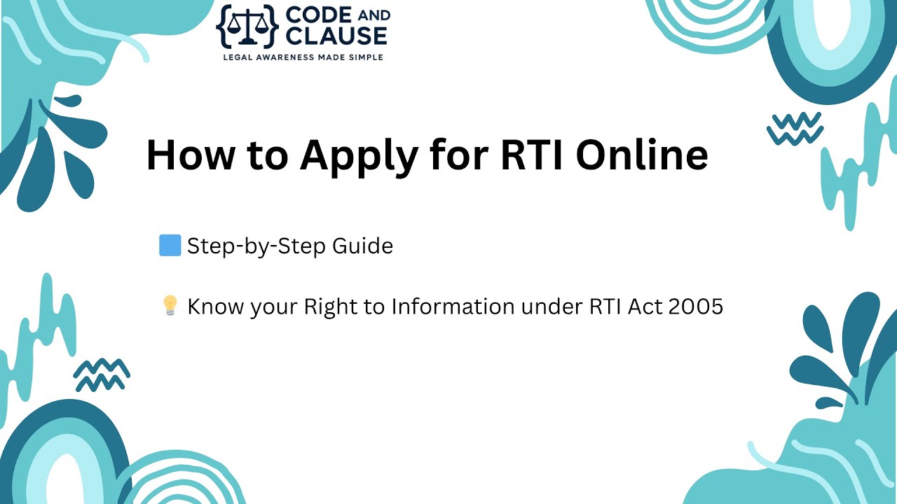 How to Apply for RTI Online in India | Step-by-Step Guide