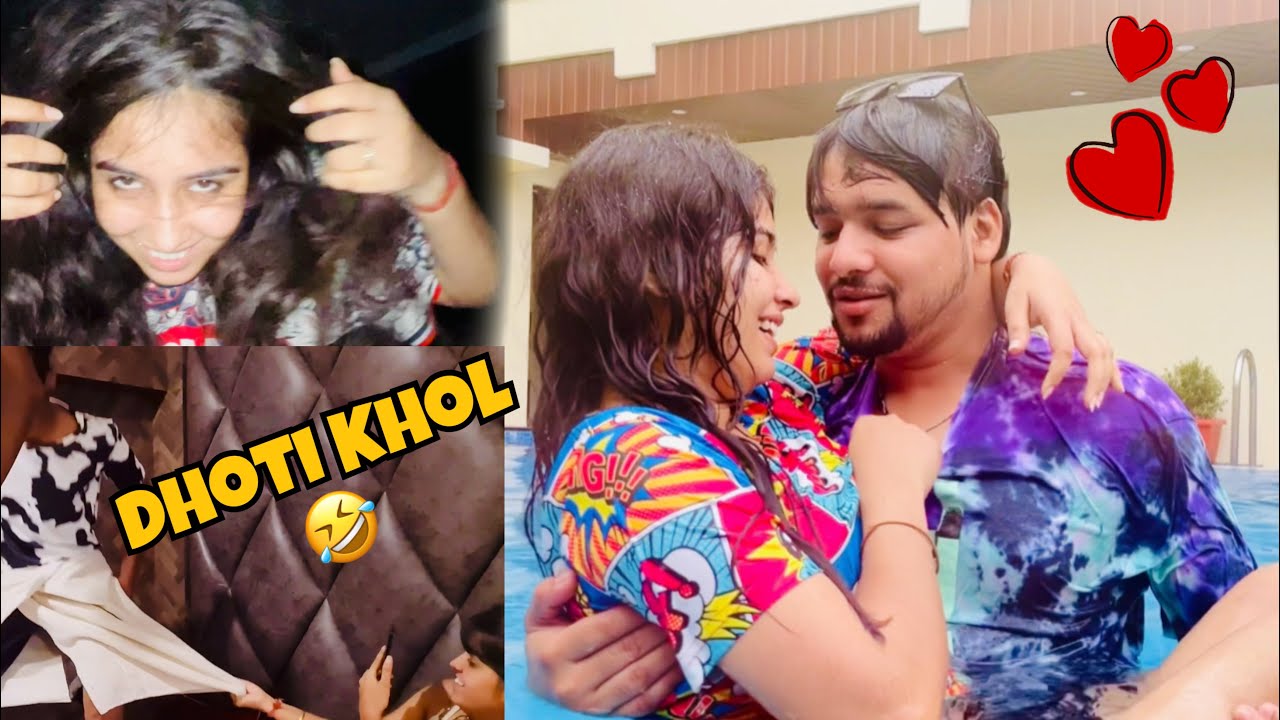 Couple Romance in swimming 😍| Buddhi mai aai bhutni 🤣 | Digha| vishu aly #vishualy #trending
