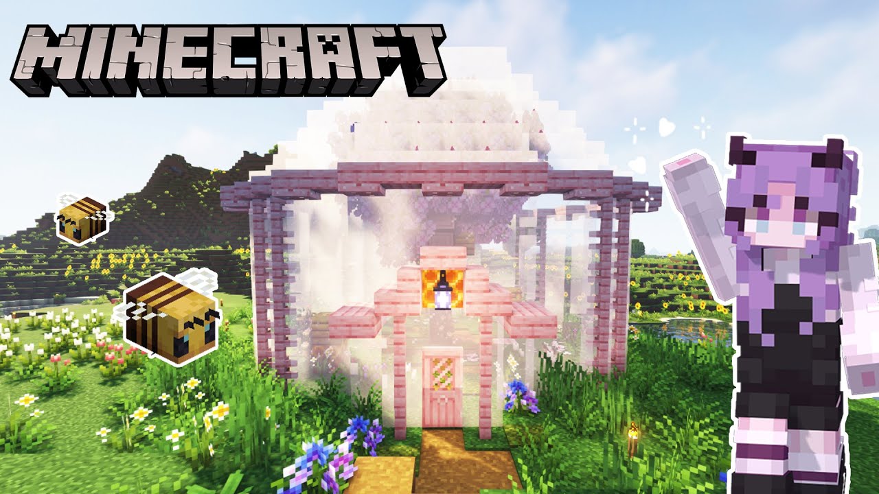 A Cute Bee House and Farm 🐝 1.20 Minecraft Let's Play