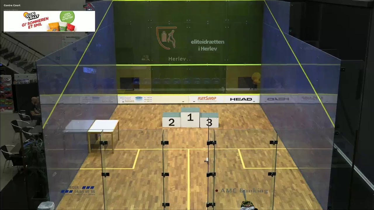 Squash Junior DM 2020 Finaler Søndag - Center Court