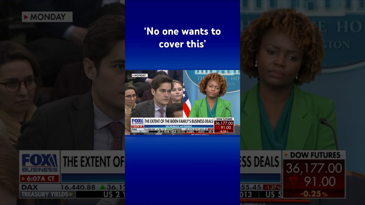 &lsquo;MASS COVER-UP&rsquo;: KJP dodges reporter&rsquo;s question about Hunter Biden&rsquo;s bank records #shorts