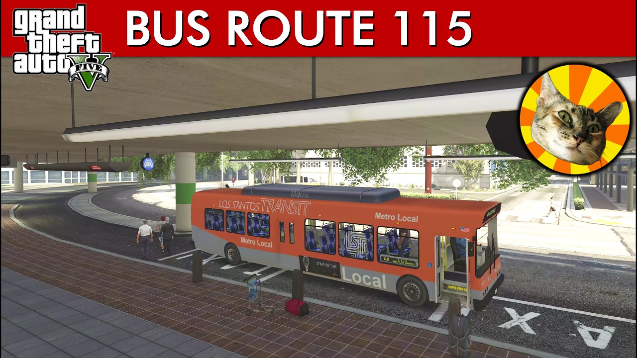 Bus Route 115 (Airport to East LS) | ride as passenger | GTA V