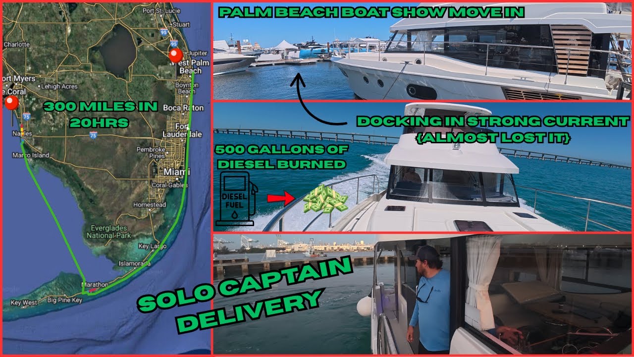 300-Mile SOLO Yacht Delivery | 48' Swift Trawler to the Palm Beach Boat Show