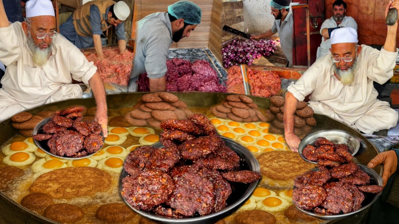 100KG Chapli Kabab Made Daily 😱 | Massive Beef Qeema kebabs recipe | Giant Ramadan Street Food