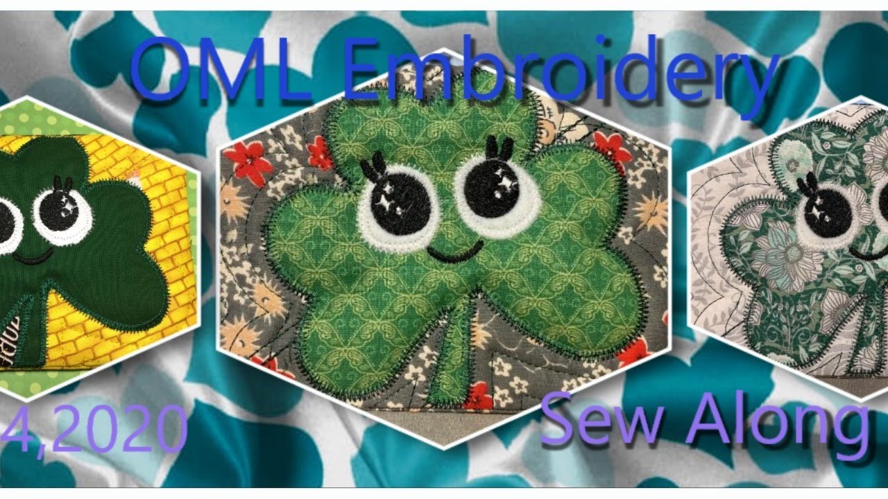 OML Live! Sew along:  Cute clover ITH in the hoop mug rug