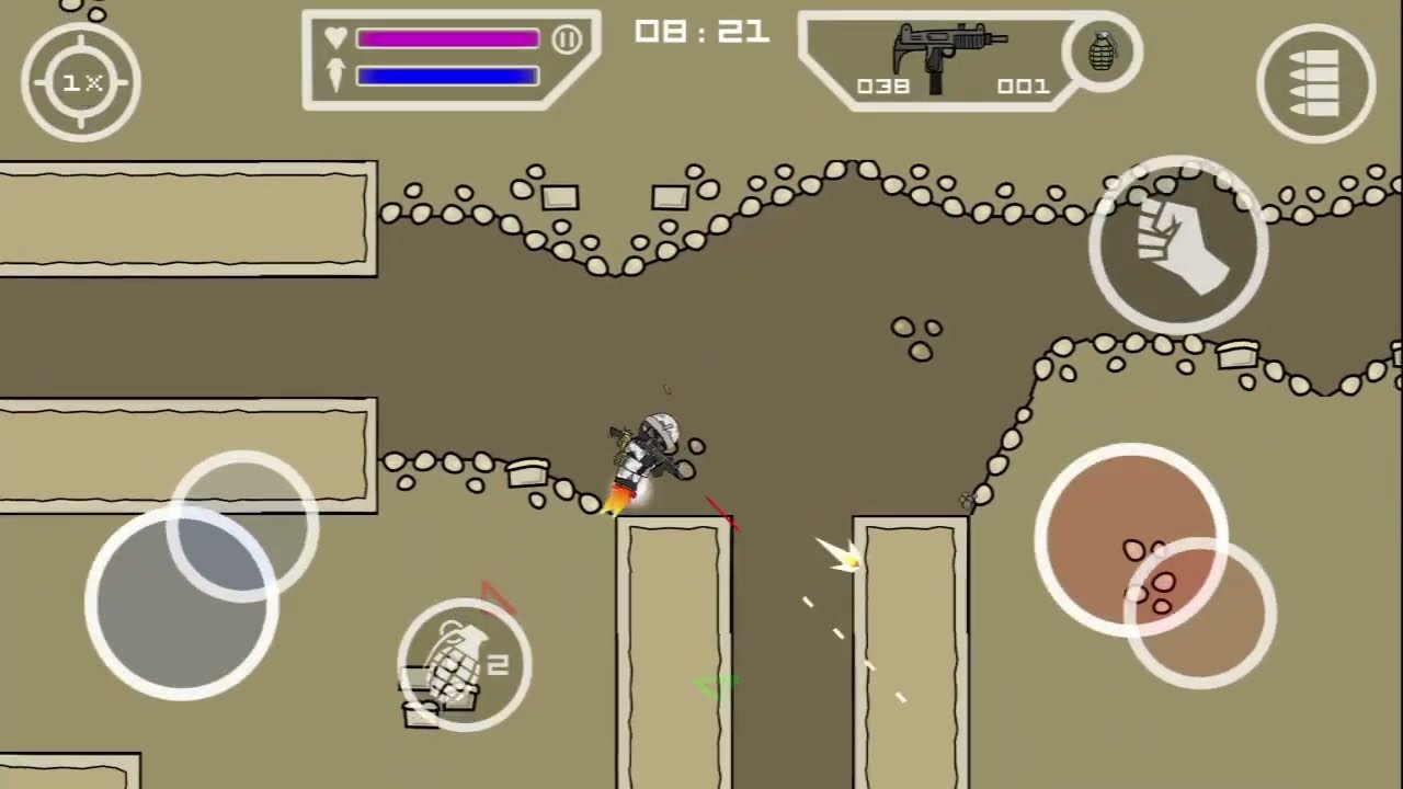 MINI MILITIA CLASSIC UNLIMITED AMMO GAMEPLAY
