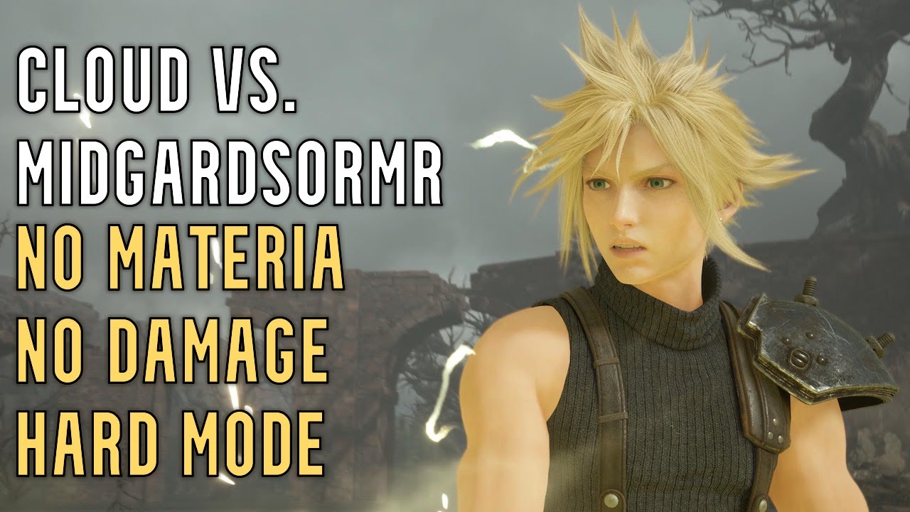 FFVII Rebirth - Cloud vs. Midgardsormr (No Materia, No Damage, Hard Mode)