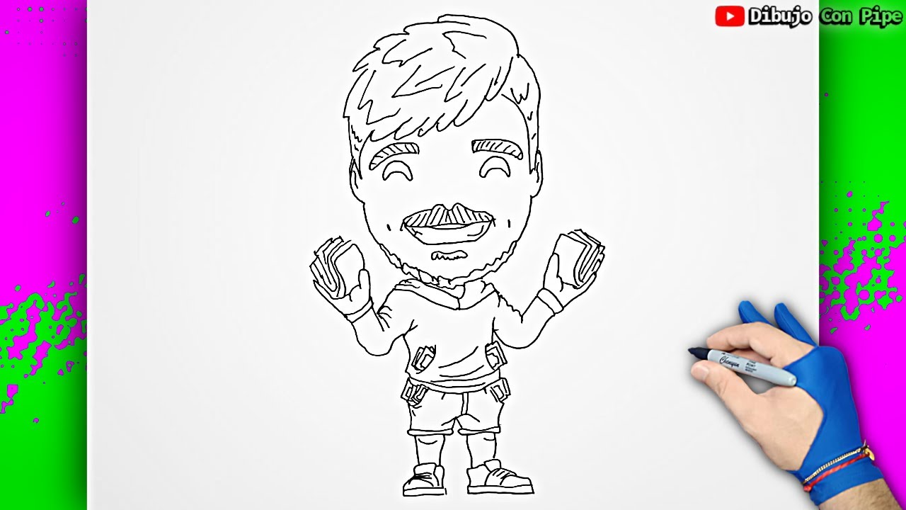 Dibuja a MrBeast ⭐✏️ Dibujos Para Niños