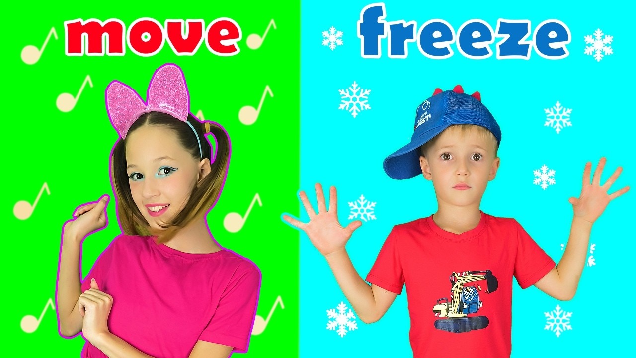 Move & Freeze + Winter Freeze Dance! | Toddler & Preschool Dance! Fun Freeze Game #freezedance
