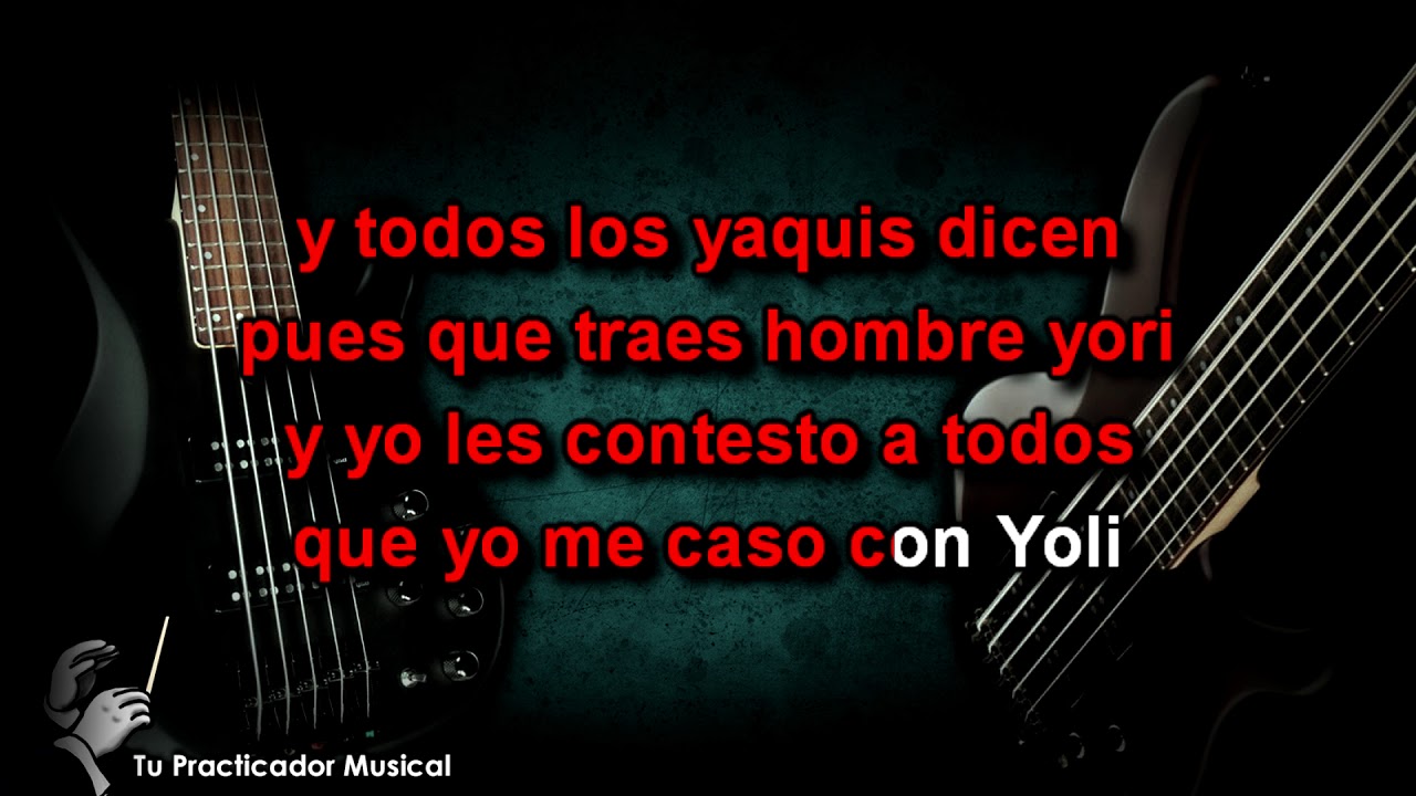 La Yaquesita | pistas norte&ntilde;as sin 'Bajo/Bass' para practicar | 'Sol/G'