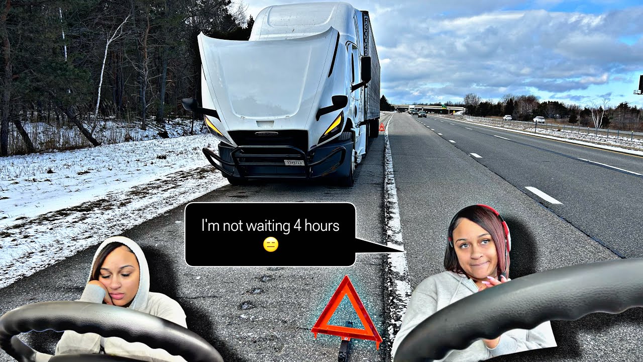 MY TRUCK BROKE DOWN ON THE HIGHWAY IN MICHIGAN | I'M NOT STAYING ON THE SIDE OF THE ROAD 😠