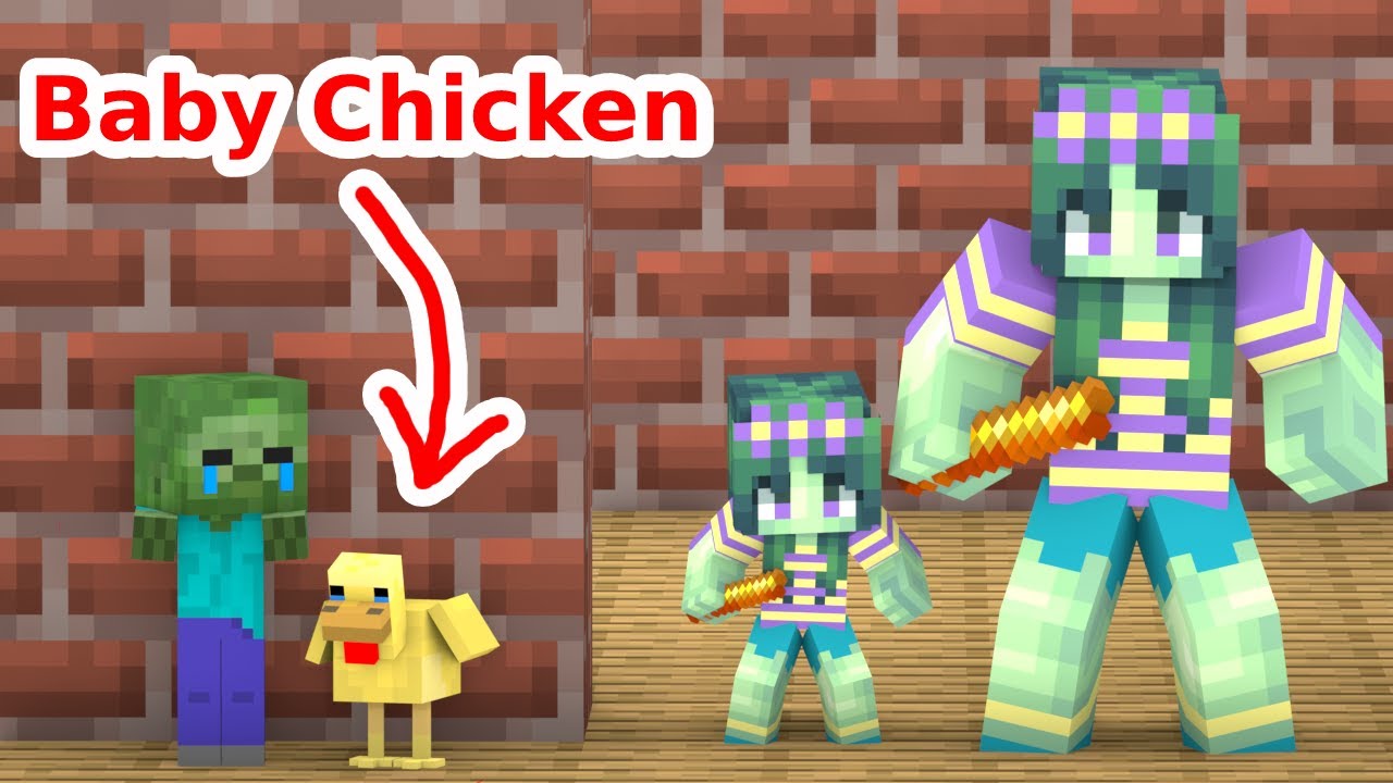 Poor Chicken and Baby Zombie - Sad Story - Minecraft Animation