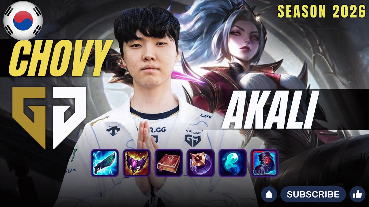 GEN Chovy AKALI vs LULU Mid - Patch 26.2 KR Ranked | lolrec