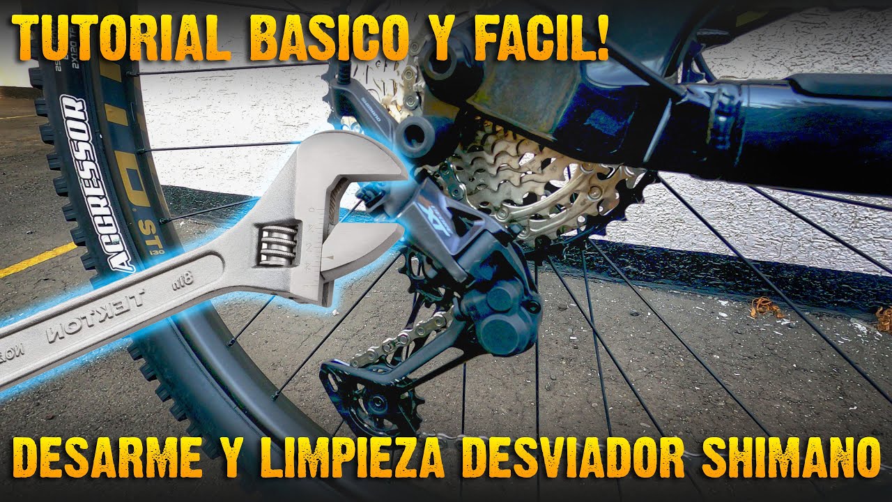 Como desarmar, limpiar y lubricar pata de cambio Shimano.