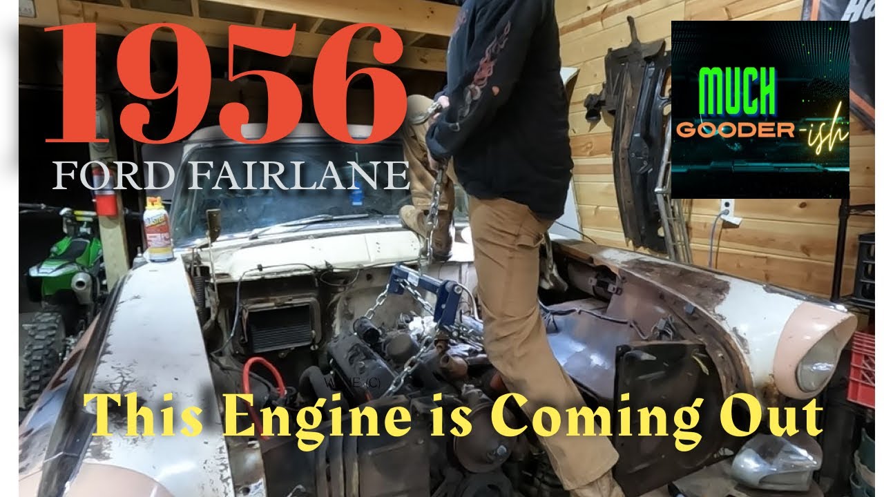 1956 Ford Fairlane. Engine and Transmission REMOVAL without a hoist.!!