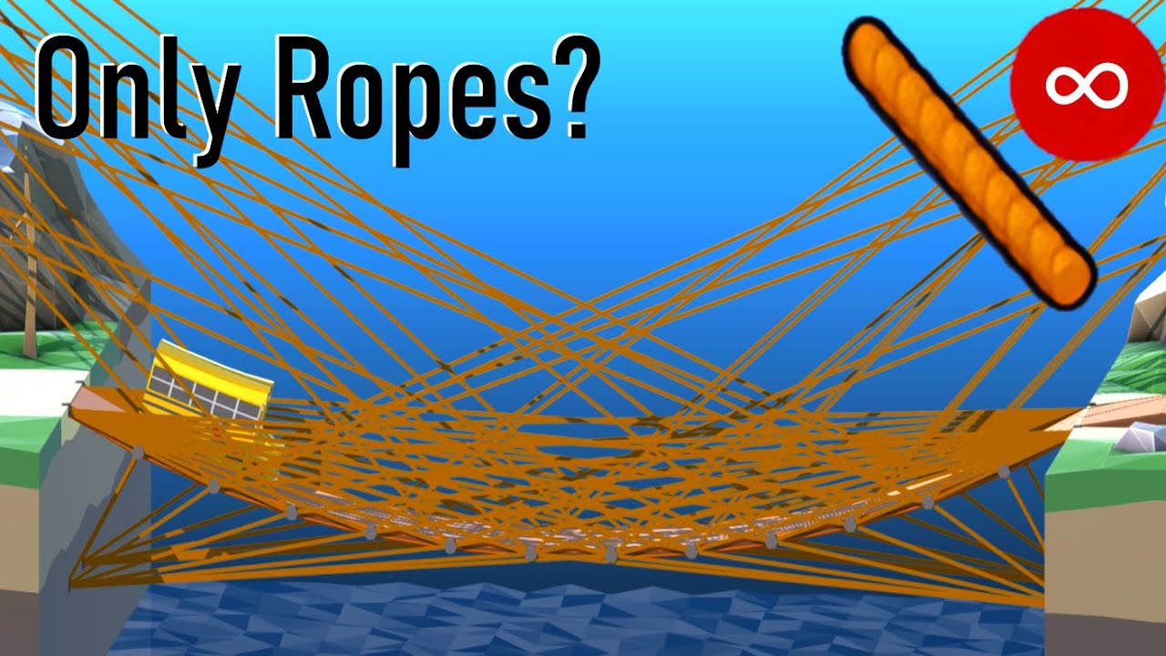 Можно ли пройти Poly Bridge 2, используя только веревки?